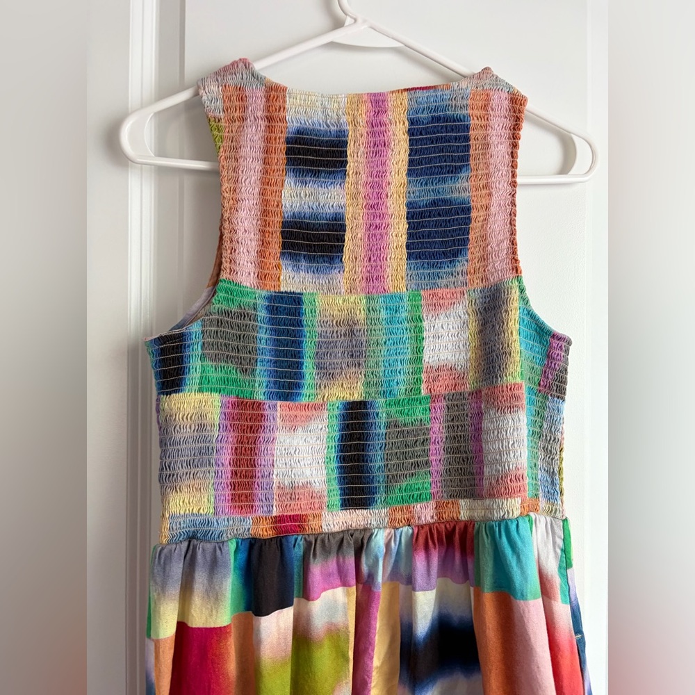 NIC+ZOE Multicolor Patchwork Maxi Dress - Pink, Blue, Green, Yellow - w Pockets - Picture 6 of 9